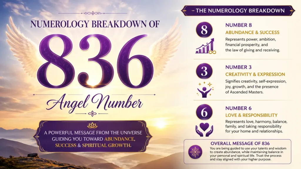 Numerology Breakdown of 836 Angel Number