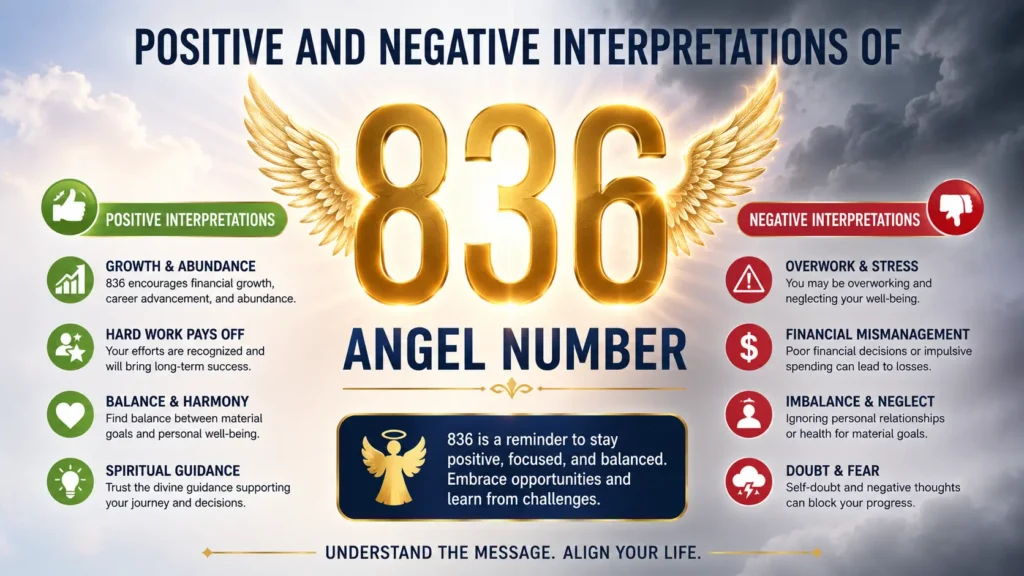 Positive and Negative Interpretations of 836 Angel Number